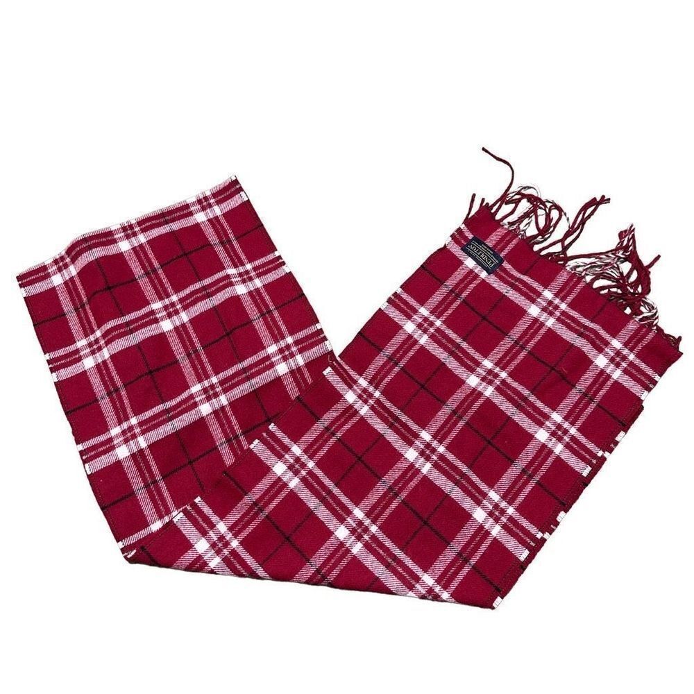Pendleton red, black, and white scarf A455
